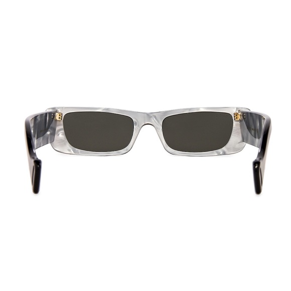 Gucci Fluo Rectangular Sunglasses in Shiny Black & Grey Solid - Picture 11 of 13